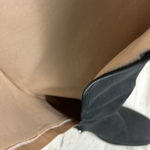 Journee Collection Women’s 11 Black Faux Leather Knee High Heeled Boots NEW - Picture 13 of 13